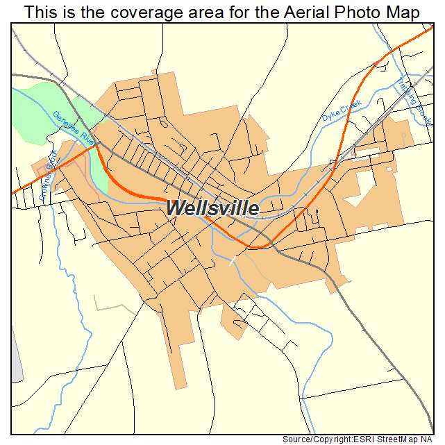 Wellsville, NY location map 