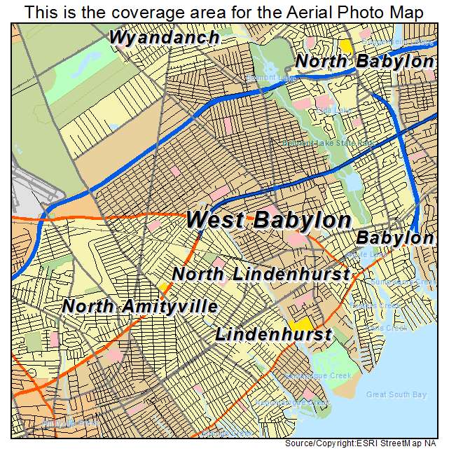 West Babylon, NY location map 