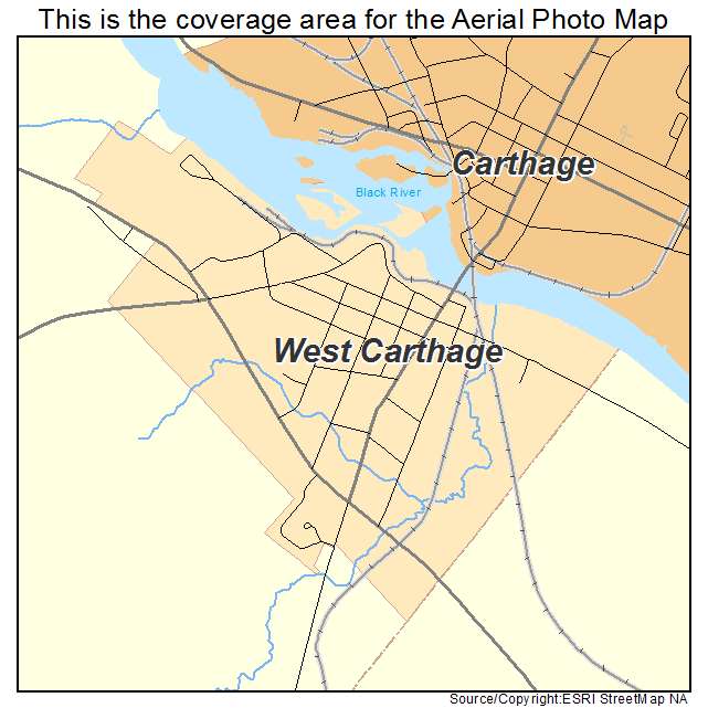 West Carthage, NY location map 