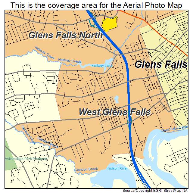 West Glens Falls, NY location map 
