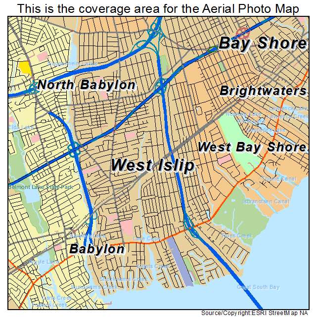 West Islip, NY location map 