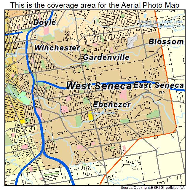 West Seneca, NY location map 