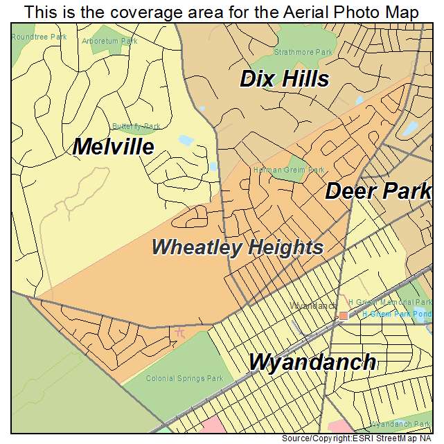 Wheatley Heights, NY location map 