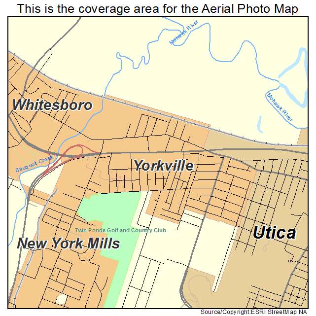 Yorkville, NY location map 