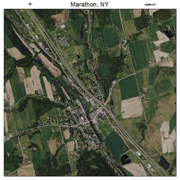 Marathon, NY air photo map