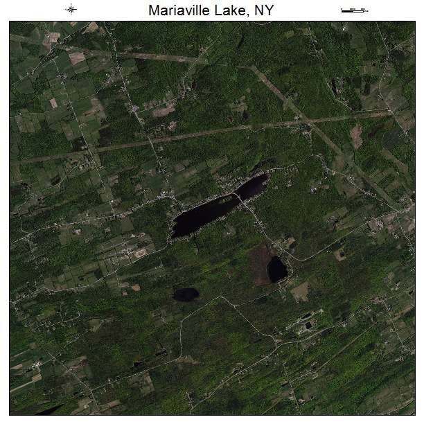 Mariaville Lake, NY air photo map