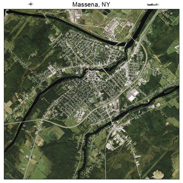 Massena, NY air photo map