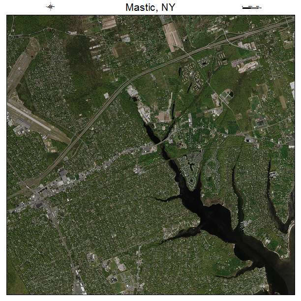 Mastic, NY air photo map