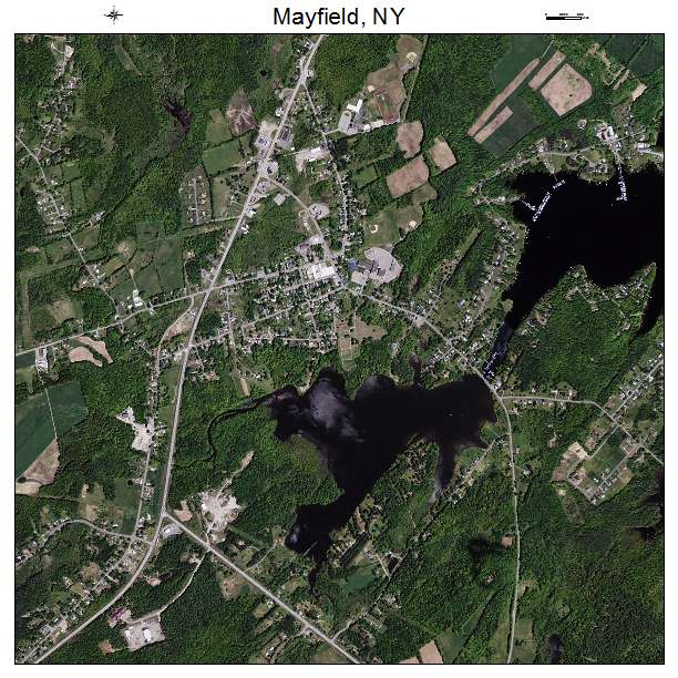 Mayfield, NY air photo map