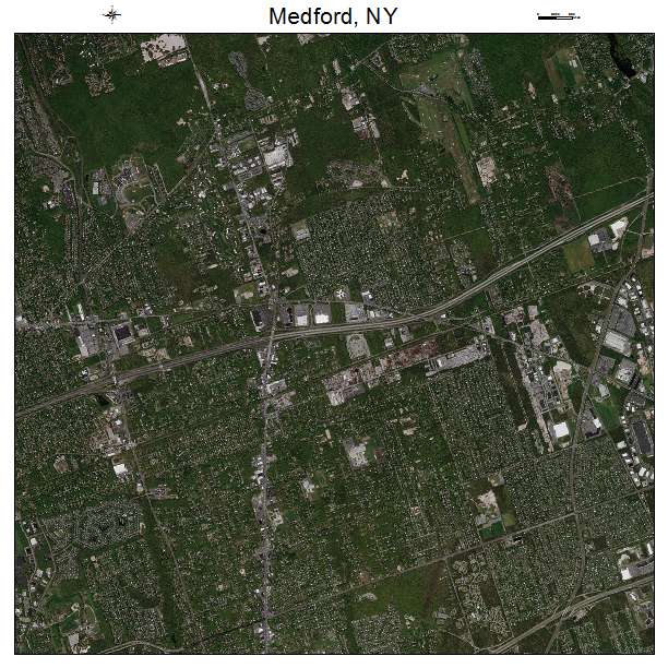 Medford, NY air photo map