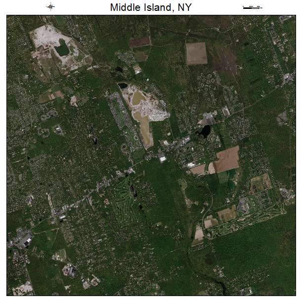 Middle Island, NY air photo map