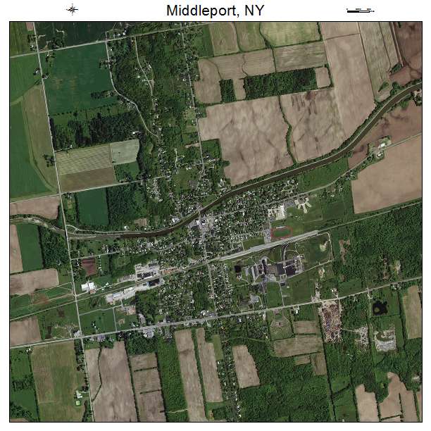 Middleport, NY air photo map