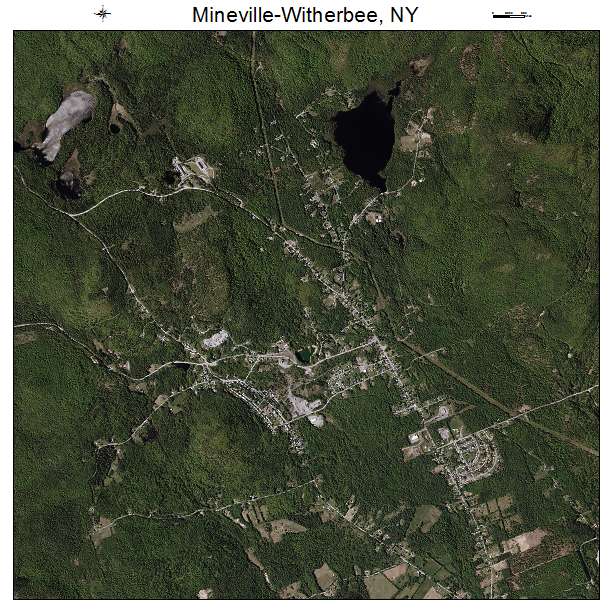 Mineville Witherbee, NY air photo map