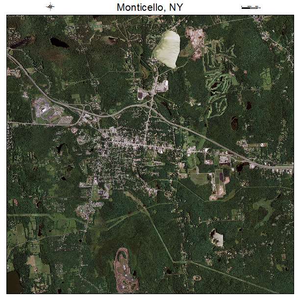 Monticello, NY air photo map