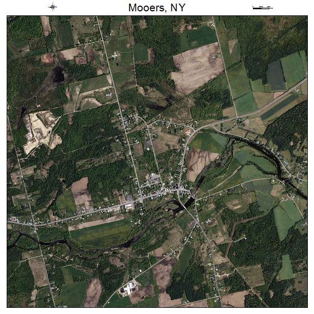 Mooers, NY air photo map