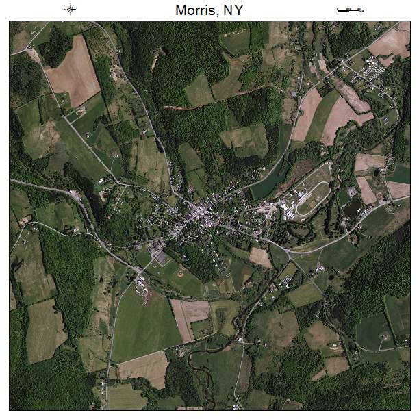 Morris, NY air photo map