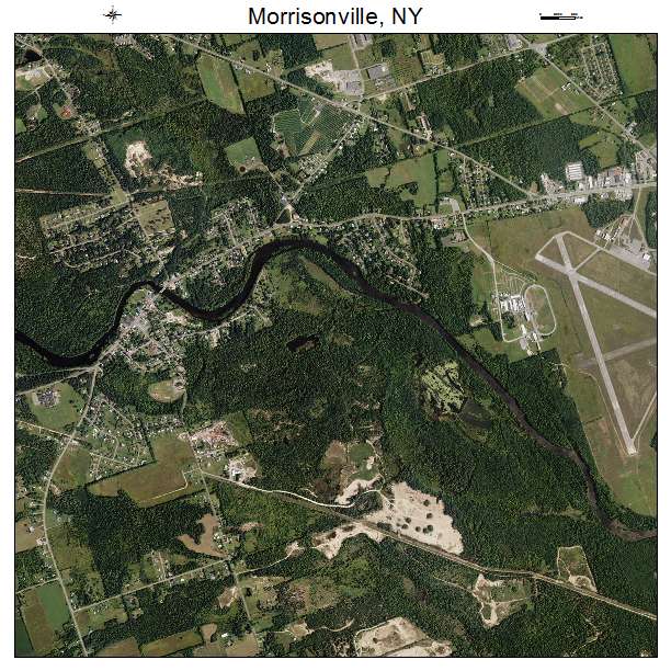 Morrisonville, NY air photo map