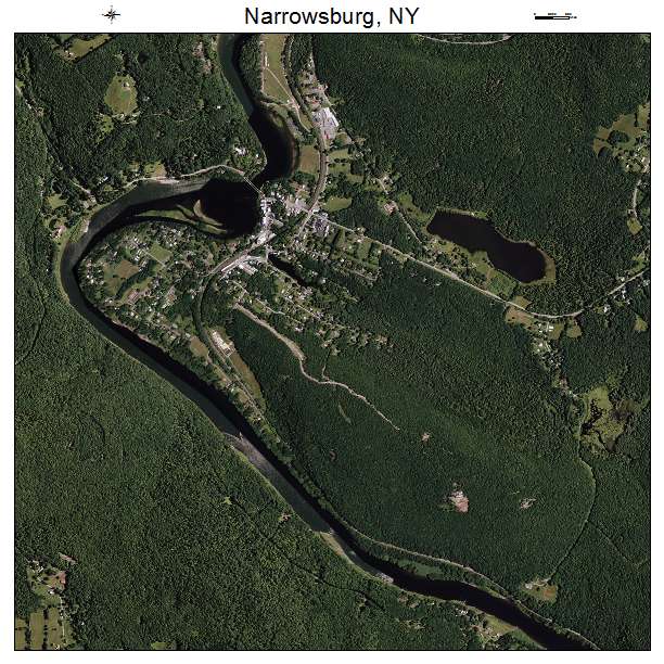 Narrowsburg, NY air photo map