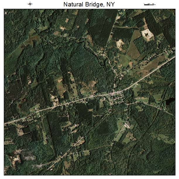 Natural Bridge, NY air photo map