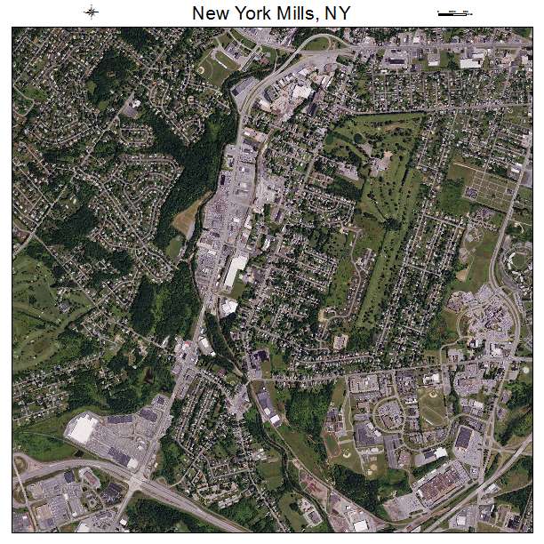 New York Mills, NY air photo map