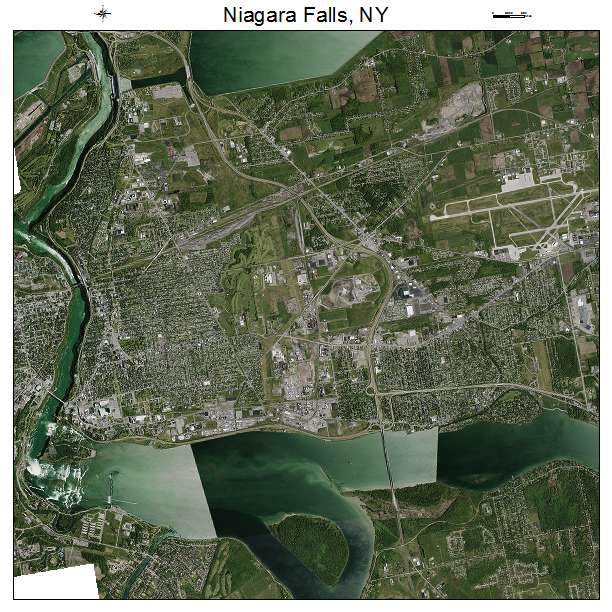 Niagara Falls, NY air photo map
