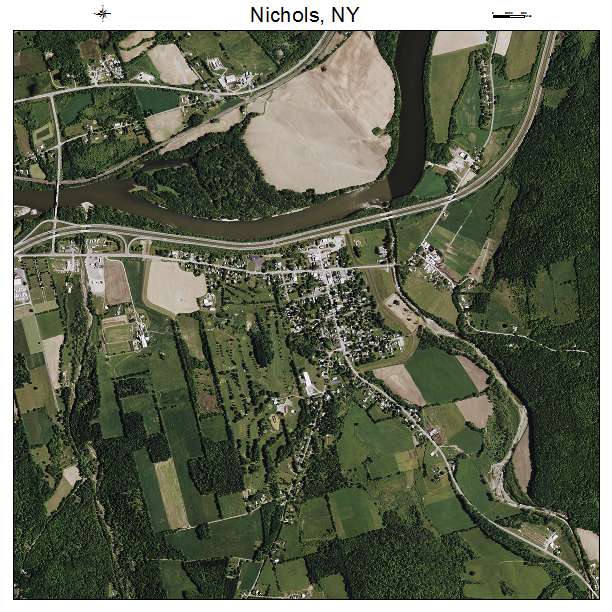 Nichols, NY air photo map