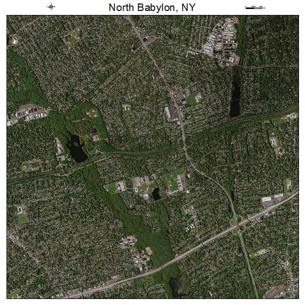 North Babylon, NY air photo map