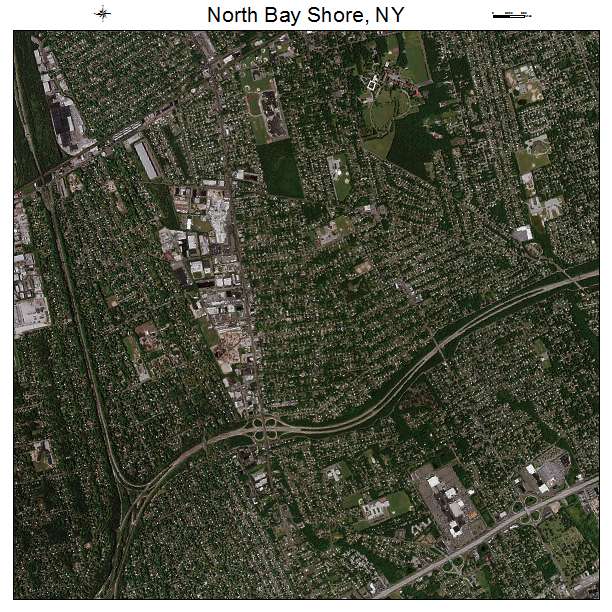 North Bay Shore, NY air photo map