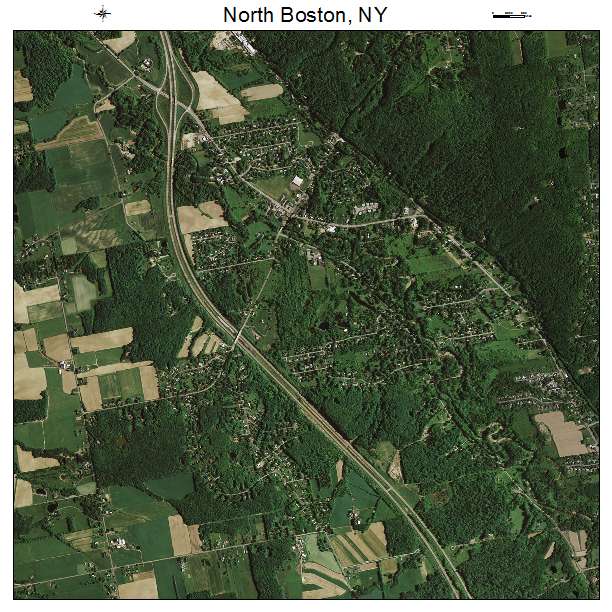 North Boston, NY air photo map
