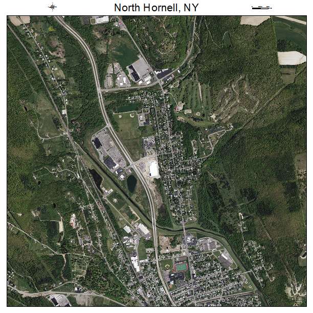 North Hornell, NY air photo map