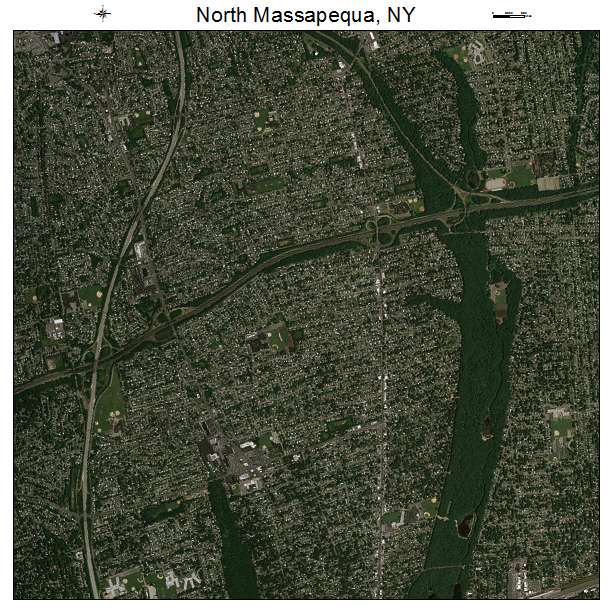 North Massapequa, NY air photo map