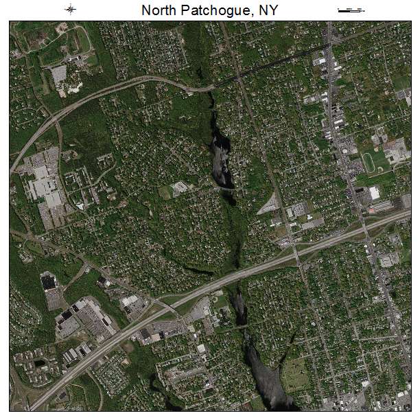 North Patchogue, NY air photo map