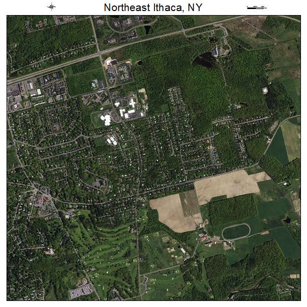 Northeast Ithaca, NY air photo map