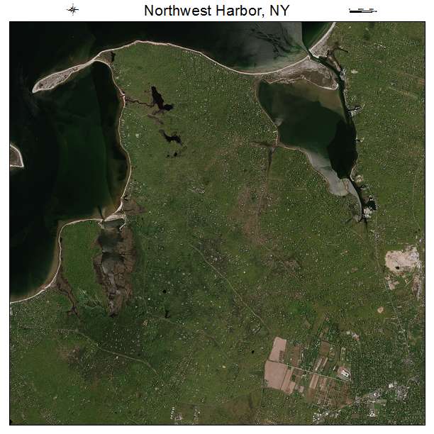 Northwest Harbor, NY air photo map