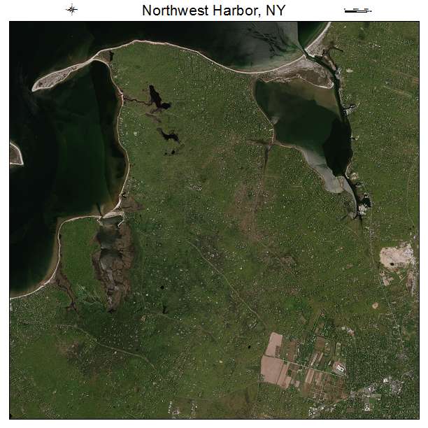 Northwest Harbor, NY air photo map