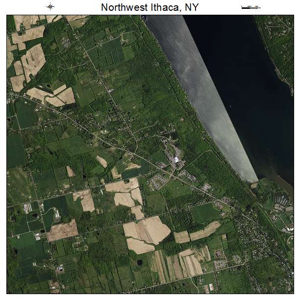Northwest Ithaca, NY air photo map