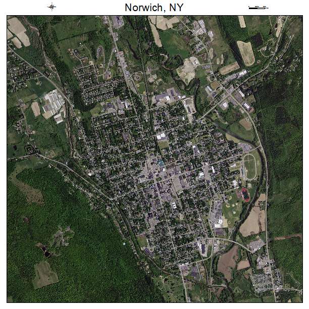Norwich, NY air photo map