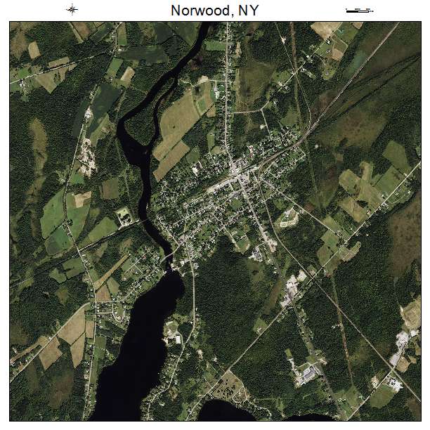 Norwood, NY air photo map