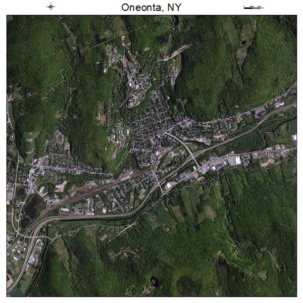 Oneonta, NY air photo map