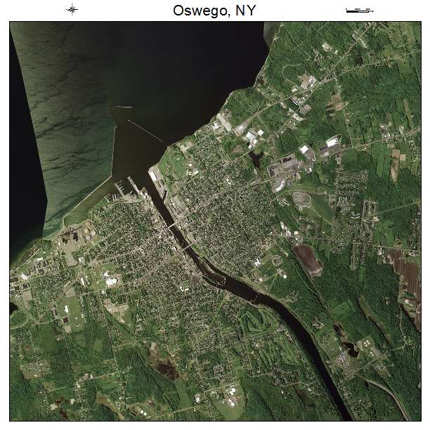 Oswego, NY air photo map