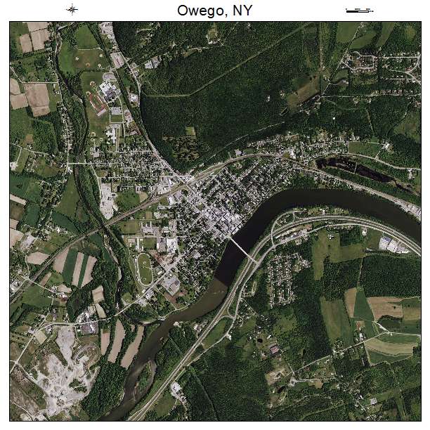 Owego, NY air photo map