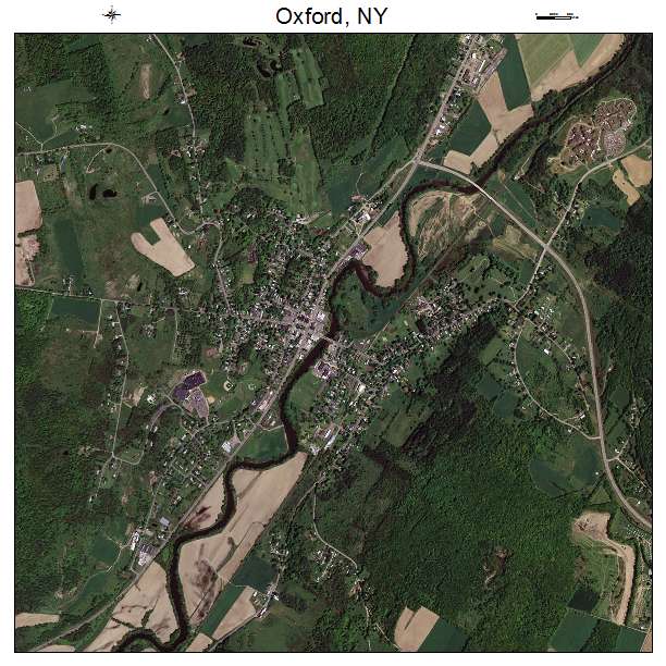 Oxford, NY air photo map