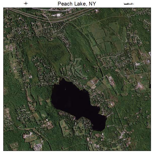 Peach Lake, NY air photo map