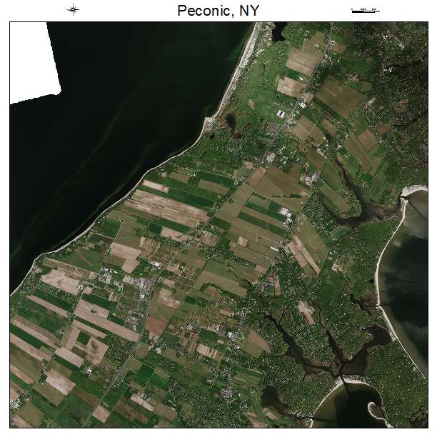 Peconic, NY air photo map