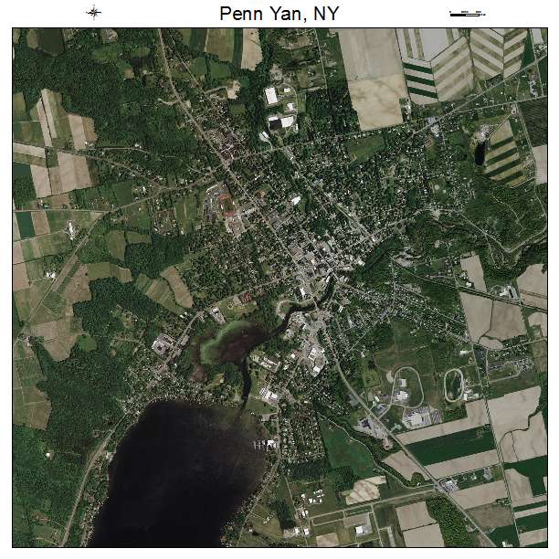 Penn Yan, NY air photo map