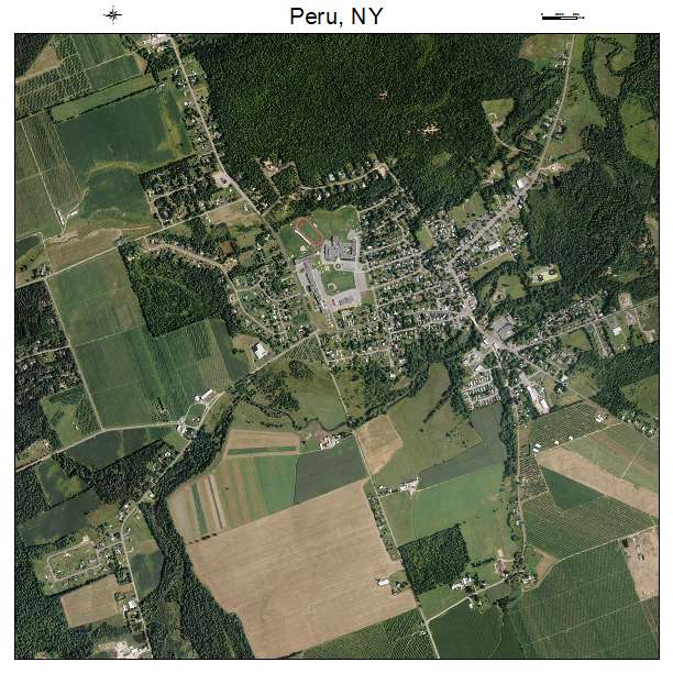 Peru, NY air photo map