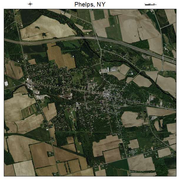 Phelps, NY air photo map