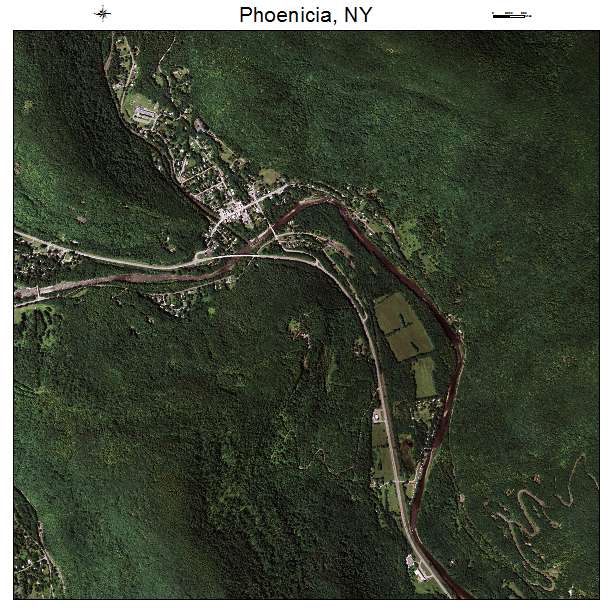 Phoenicia, NY air photo map