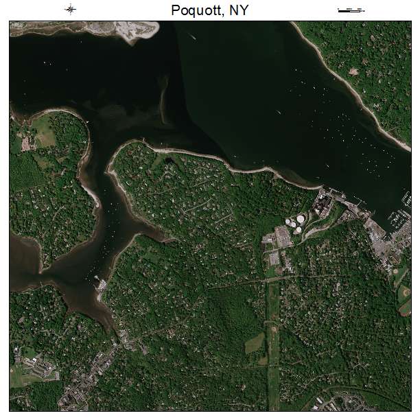 Poquott, NY air photo map