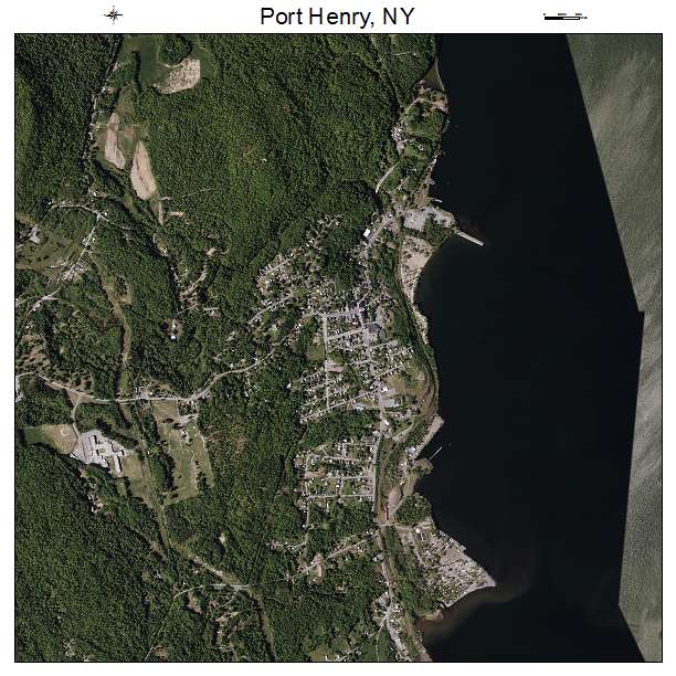 Port Henry, NY air photo map